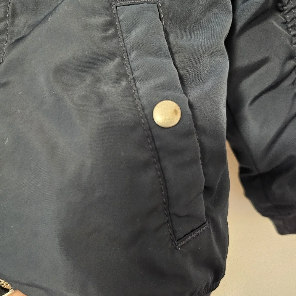 H&M Navy Jacket and Grey Removable Hood Boys Size 2-4 Years